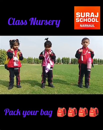 Bag Packing Activity “Little hands, big learning! 🌟 Our tiny tots enthusiastically participated in the Bag Packing Activity, learning how to organize and arrange their school essentials properly. 🎒 This fun-filled activity helped children understand the importance of neatness, responsibility, and independence in their daily routine. It was wonderful to see their excitement as they packed their own bags carefully with books, lunch, and bottles—developing good habits in a playful way.. #surajsch