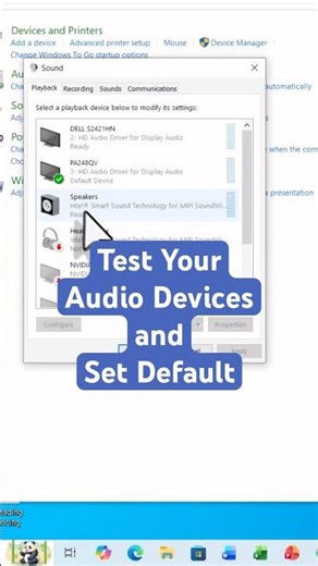 How To Test Sound Devices and Set Default