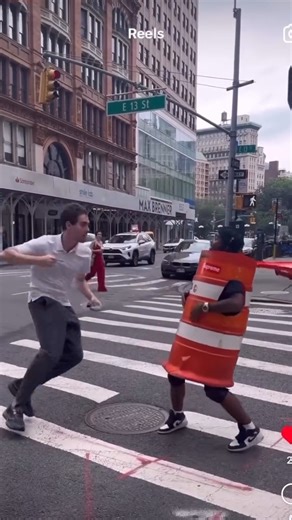 When signs come alive 😳😂 #reels #microwaveman #funny #prank #creativity | Microwave Man