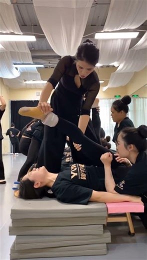 Dance girl flexibility exercise #stretching