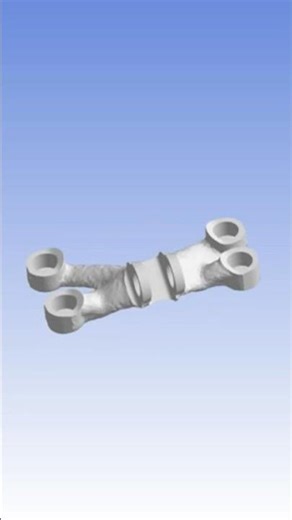 Topology optimisation of jet engine bracket in Ansys. #topology #optimization #ansys