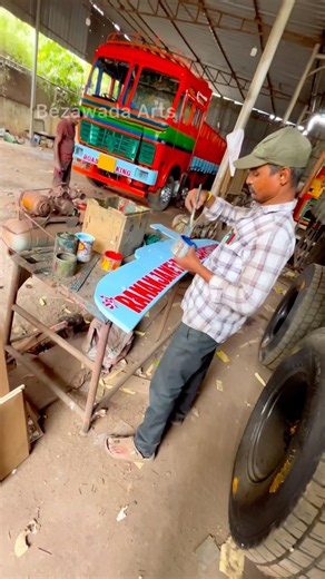 Talented Paint Artist Creates Amazing Truck Art | Incredible Hand-Painted Truck Artwork 🎨#shorts