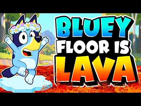 Bluey - Floor Is Lava 🌋🌋 | Brain Break for Kids | Jump Battle | Just Dance Freeze | Dance