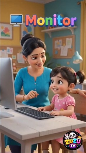 Learn Computer Parts in 60 Seconds! 🖱️⌨️ #PreschoolLearning #TechForKids