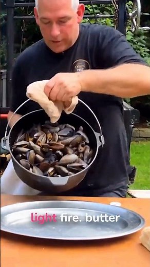 Why I Cook Mussels in the Coals Not Steamed #ownthefire #technique