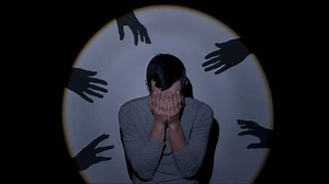 Frightened Man Surrounded By Ghostly Reaching Stock Footage Video (100% Royalty-free) 3738183075 | Shutterstock