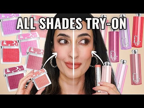 DIOR Backstage Rosy Glow Blush STICKS vs POWDERS - ALL SHADES Try-On✨ Swatches & Demos