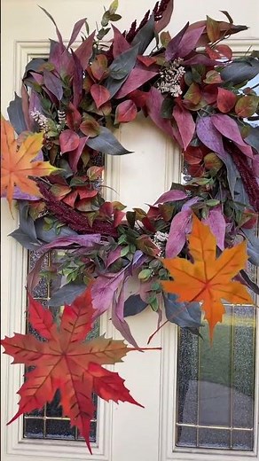 Rustic Fall Wreath for Front Door | Autumn Grapevine Wreath #2025 #FallWreath #flowers #handmade