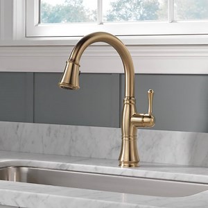 How would you use a Champagne Bronze faucet to bring the finishing touch to your space? | Delta Faucet