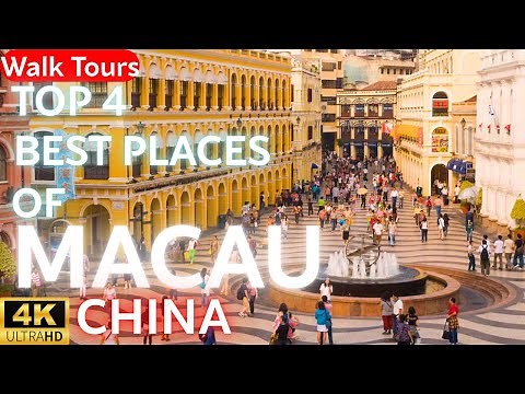 4K HDR Walking Tours in Macau,China April 2025. Top 4 Must-See Places & Attractions