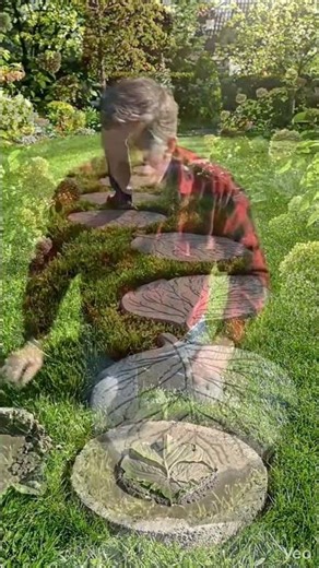 Turned Leaves Into a Luxury Garden Path… #garden