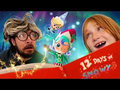 MAGiC ELF BOOK with SNOWY and ELFY!! Library Dad reads fun christmas cartoons to Adley Niko & Navey