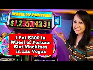 I Put $200 in WHEEL OF FORTUNE Slot Machines in LAS VEGAS