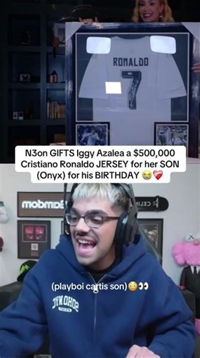 N3on GIFTS Iggy Azalea a $500,000 Cristiano Ronaldo JERSEY for her SON Onyx 🔥🥰#n3on