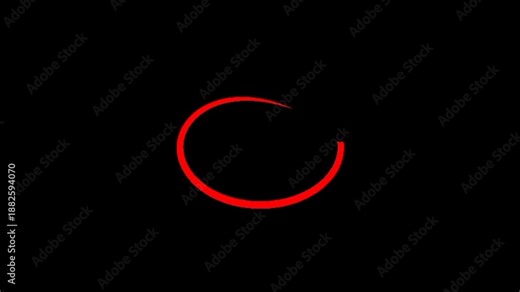 Hand-drawn red circle animation perfect for highlighting objects or text in creative video projects.