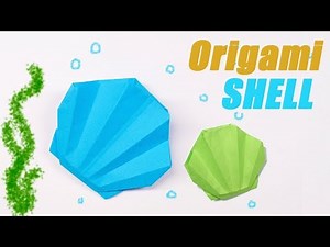 Easy origami paper Shell - Cute origami - Casca de origami