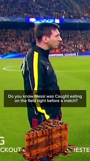 Lionel Messi CAUGHT EATING on the Pitch 🍰😆😂 #messi #football #sports #viral