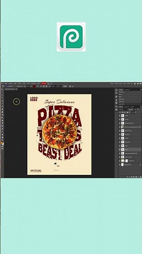 Pizza poster Designing in Photopea l Photopea tutorial