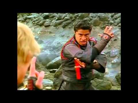 Power Rangers Ninja Storm - Wind Rangers vs. Thunder Rangers Unmorphed Fight ('Return Of Thunder')