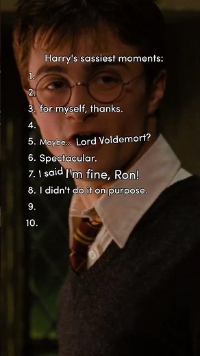 Ranking Harry's sassiest moments #HarryPotter