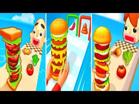 Sandwich Runner, Burger Master and Pancake Run New Update 2026, All Levels Android iOS Gameplay