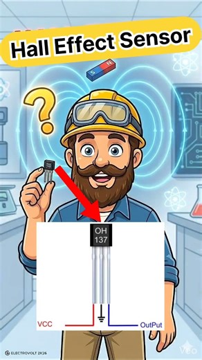 Hall Effect Sensor kaise kaam karta ha || Hall Effect Sensor Explaining || #halleffectsensor #shorts