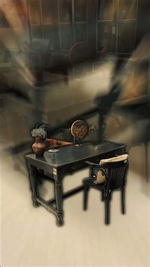 Cómo aportar peso visual y elegancia a un estudio mediante mobiliario clásico oscuro.