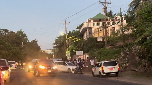 Evening Street Scene: Urban Life in Motion