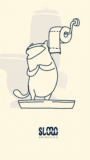 Paul 👾 2d animator on Instagram: "Now wait just a meowment… #fun #comedy #cat #bathroom #meow #crazy #animation #framebyframe #scetch #lol"