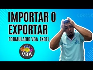 Como Importar o Exportar un Formulario VBA a Otro Formulario VBA en Excel Cap 27 #vba #excelvba