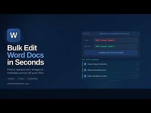 Find and Replace in Multiple Word Documents 2026