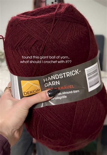 Just found this 700g skein while grocery shopping, it was on sale and they don’t even usually sell yarn so I had to take it home🤭✨ I’d love any ideas or suggestions on what to crochet with this! (No clothing though because I try to only use natural fibers for wearables and this one is acrylic 🤍) #crochetideas #crochetinspo #crochetersoftiktok #crochetok #crochet