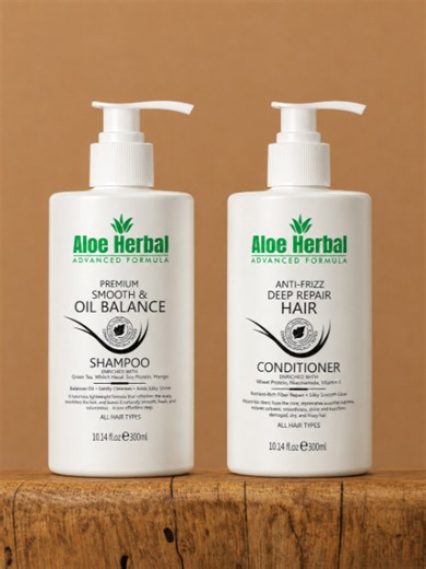 Aloe Herbal Oily Scalp & Oil Control Combo — Smooth, Balanced Hair