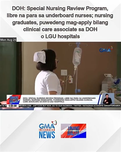102K views · 1.3K reactions | Libre na ang Special Nursing Review Program para sa mga underboard nurses, ayon sa Department of Health. | GMA News | Facebook