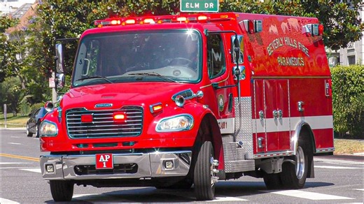Beverly Hills Fire Dept. Engine 1, Rescue 801, & Advanced Provider 1 Responding