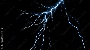 Abstract lightning bolt pattern animated overlay, transparent 4K video, alpha channel, ProRes 4444
