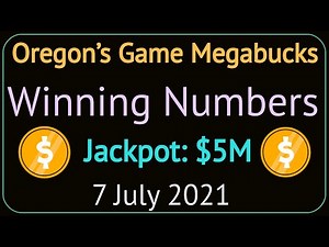 Today Oregon’s Game Megabucks Winning Numbers Wednesday 7 July 2021. Game Megabucks Drawing Tonight