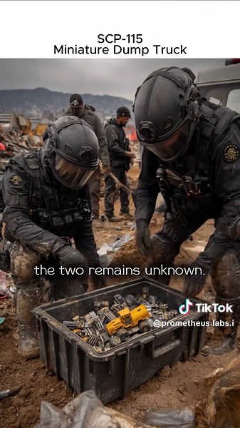 SCP-115 looks like a toy but functions as a full-scale heavy vehicle. It operates via SCP-115-2, though its internal structure remains unknown. Pyron Interface is utilizing it in transport system experiments. #SCP #SCPFoundation #Anomaly #HeavyMachinery #Toy #RemoteControl #Experiment #PyronInterface #SafeClass #MassManipulation #Plastic #DieselFuel #Wireless #MemoryWipe #TransportSystem #MechanicalObject