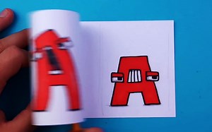 制作超搞笑的卡通字母人潮玩玩具，轻轻一挥就能让A跳舞