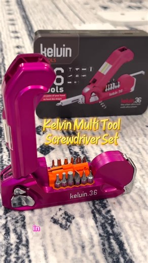 Vijeta Gupta on Instagram: "One tool, endless uses 🛠️✨ The @kelvin_tools 36 Urban Multi Tool Screwdriver Set packs 26 interchangeable bits, a magnetic tip, tape measure, liquid level, hammer 🔨 flashlight 🔦 and even a corkscrew all in one compact design. Perfect for quick fixes at home 🏡 or on the go. So convenient to have everything in one place 👌 Link in my stories 🙂 🥰💕 #KelvinTools #MultiTool #HandTool #DIYEssentials #HomeFix"