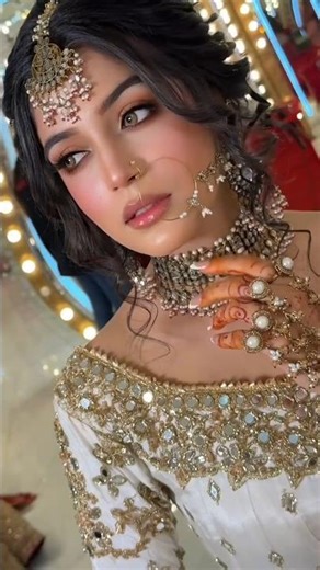 Beautiful Bridal Nikah look🥀🤩 #wedingcollection #wedding #bride #weddingdesigner #foryou #makeup