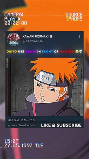 OBITO USE KAMUI INFRONT OF NAGATO 🥶☠️ #naruto #narutoedit #viralshorts #shortvideo