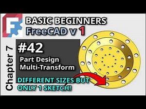 Build Complex Patterns in FreeCAD 1.0 With Multi Transform | Basic Beginners FreeCAD 1.0 | Lesson 42