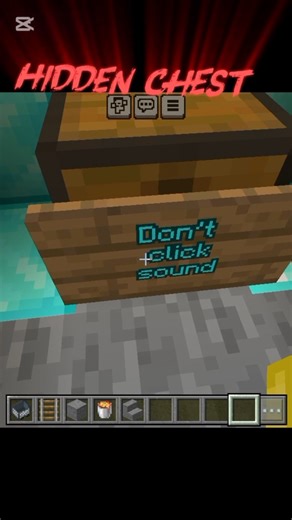 Minecraft hidden chest!😶‍🌫️