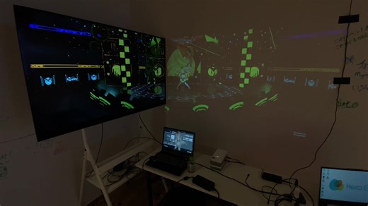 Portalgraphを使ったスクリーンとプロジェクターの投影