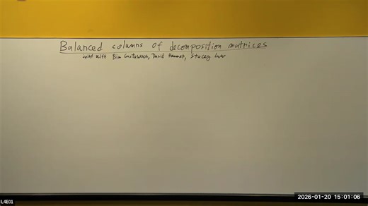 Pavel Turek – OIST Representation Theory Seminar – 20th January 2026