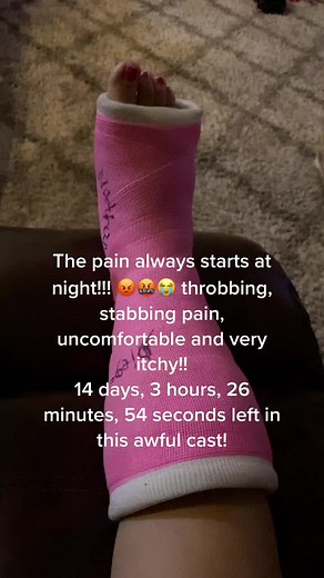 Nighttime Misery with a Fractured Ankle Cast
