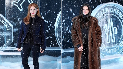 Jessica Chastain, Anne Hathaway and more hit the French Alps for Moncler fashion show