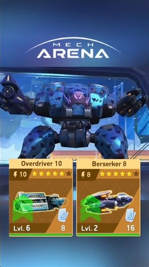 Brickhouse + Overdriver10&Berserker8🤯⚡|Mech Arena| #mecharena#mecharenarobotshowdown#gameplay#shorts