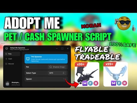 New Adopt Me Pet / Cash Spawner Script | KeyLess | Spawn Anything You Want! 🤤